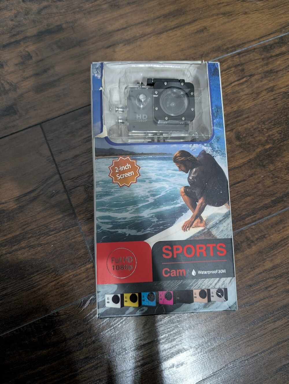 Sports Action Camera - Black - HD 1080P Waterproof 30M